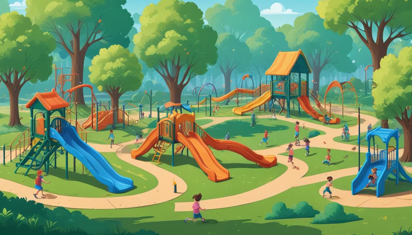 Parques com circuitos para crianças