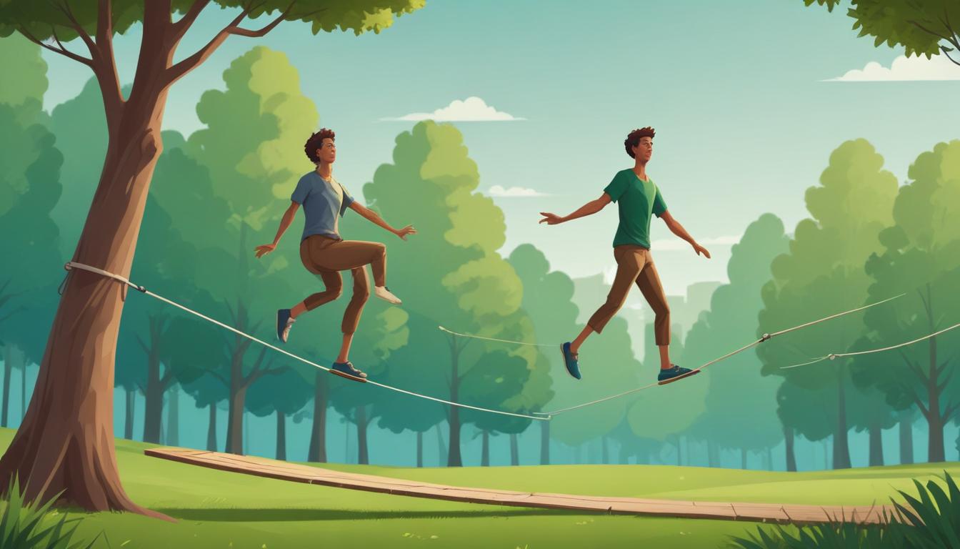 Como funciona o slackline em parques