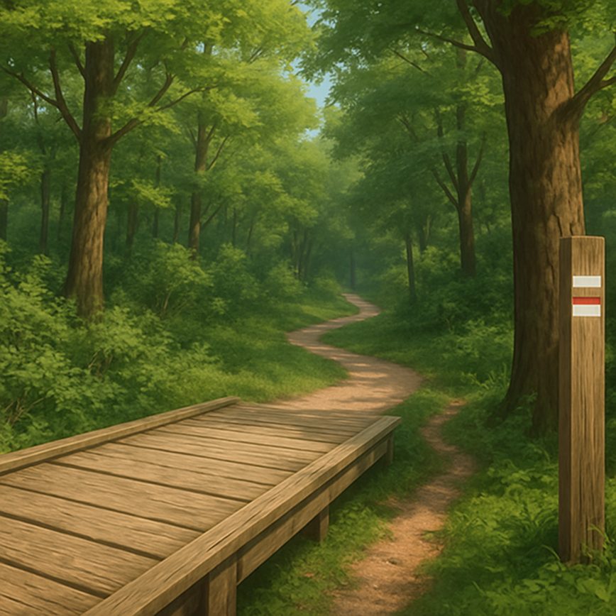 Parques com trilhas de exploração