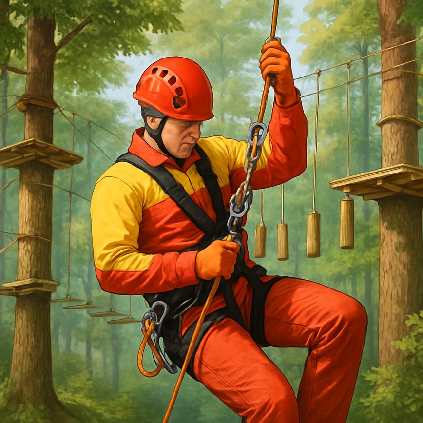 Como funciona o resgate em parques de aventura