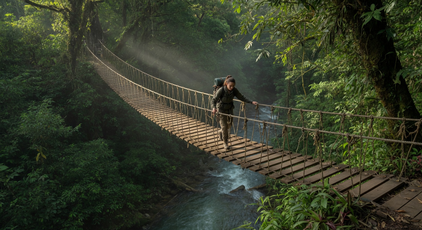 Como superar pontes de corda