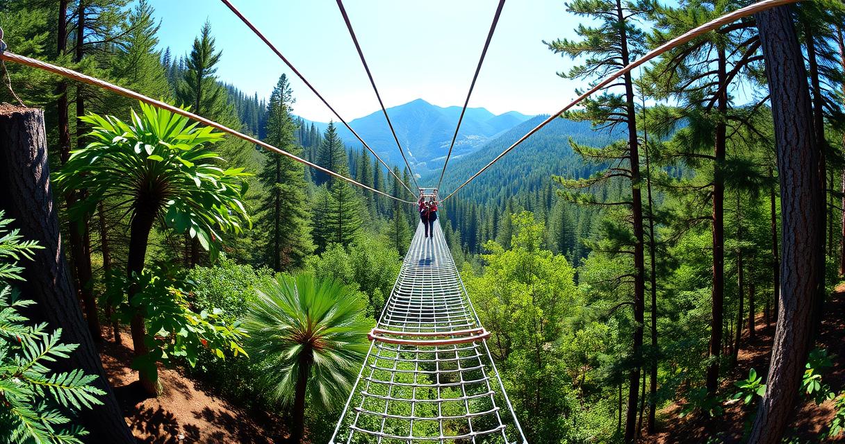 Parques com tirolesas muito longas