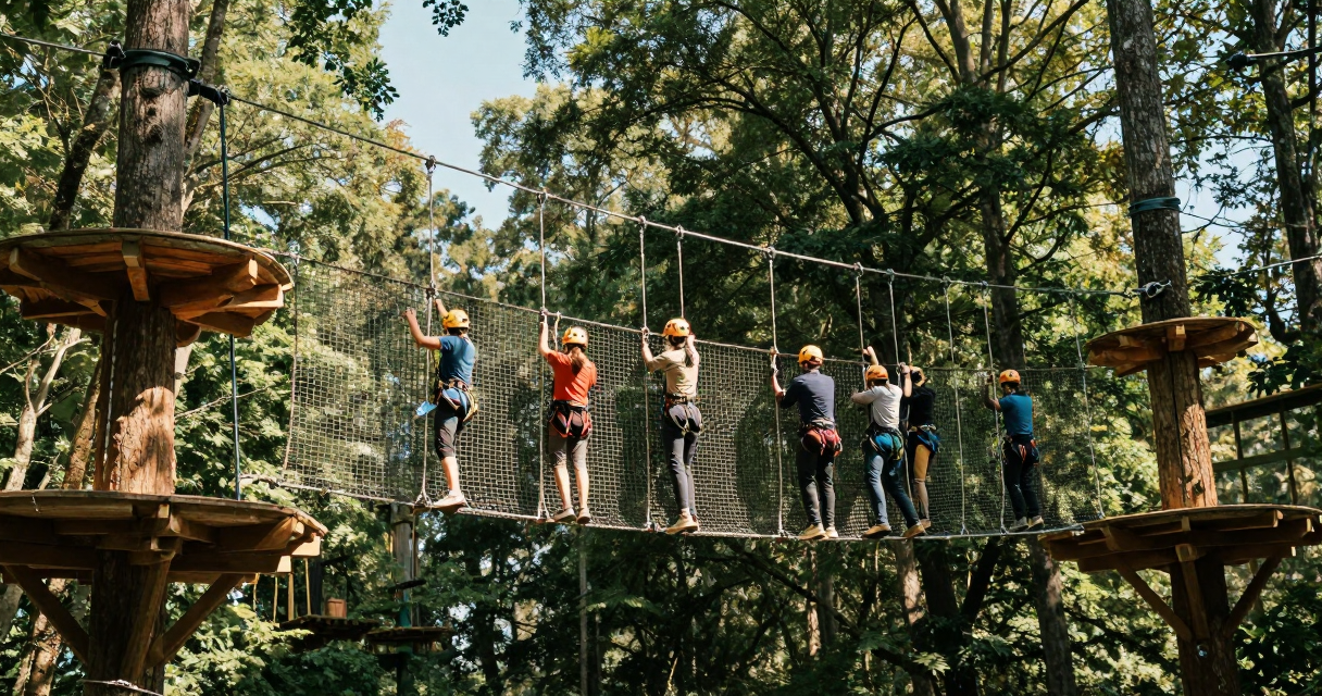 Parques de arvorismo para grupos