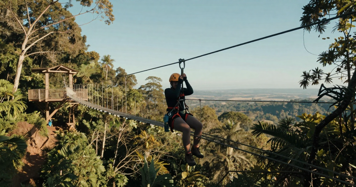 Aventura no EkoAventura Park: Tirolesas e Trilhas Extremas